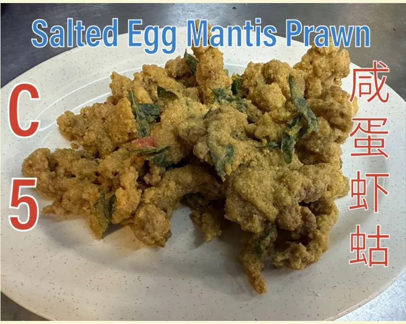 Salted Egg Mantis Prawn (咸蛋虾姑) at Calvin Hot Wok, Klang